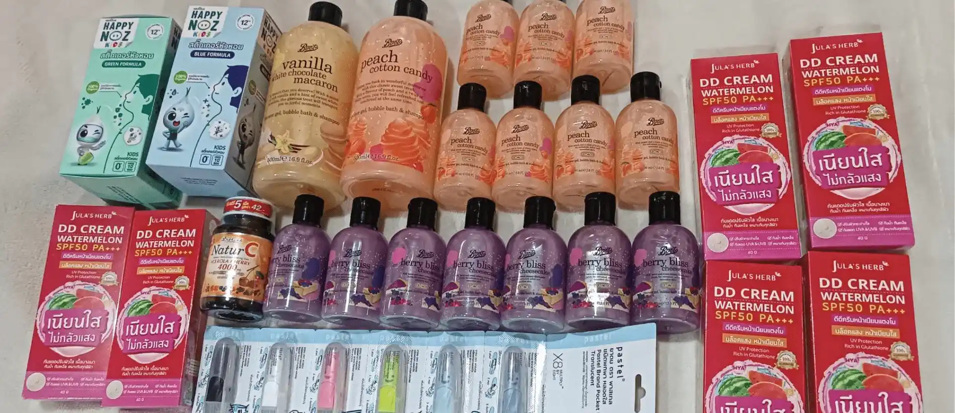 shower gels and pocket inhalers orders